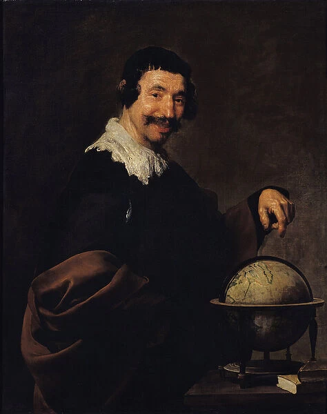 Democritus, or The Man with a Globe (oil on canvas)