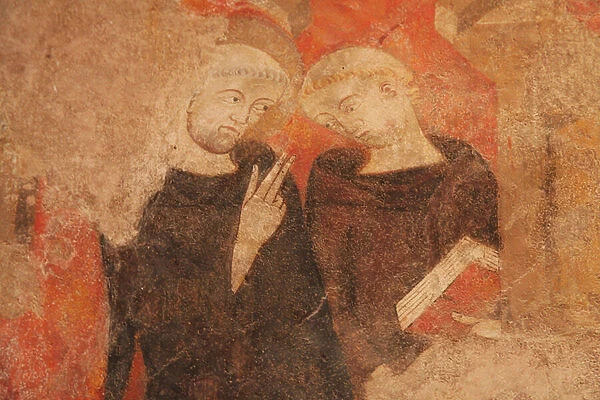Depicting two monks