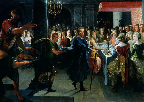 Dice Offering a Banquet to Francus, in the Presence of Hyante and Climene, from La