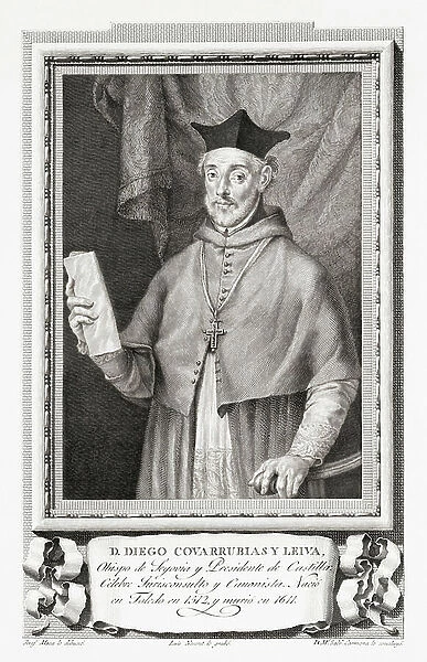 Diego de Covarrubias y Leyva or Covarruvias, 1512 - 1577. Spanish jurist and Roman Catholic prelate who served as Archbishop (Personal Title) of Cuenca (1577-1577), Archbishop (Personal Title) of Segovia (1564-1577)