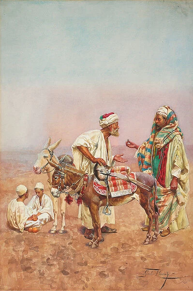 One Dirham for a Ride through the Desert (pencil and watercolour on paper)