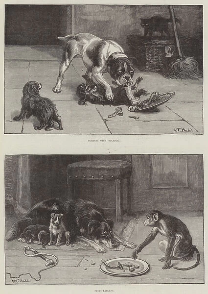 Dogs and Food (engraving)