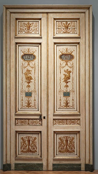 Double-Leaf Doors, 1790s (oil on wood)