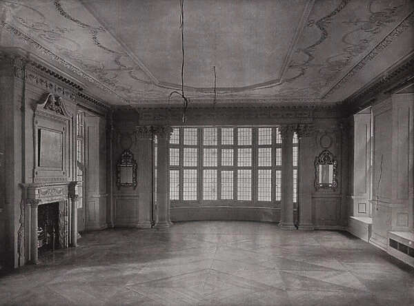 Drawing-Room, looking into Bay, Ashorne Hill House, near Leamington, England (b  /  w photo)