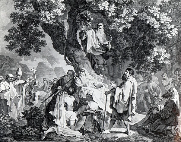 The Druids, or the Conversion of the Britons to Christianity, engraved by Simon Francois Ravenet