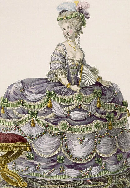 Duchess evening gown, engraved by Dupin, plate no. 161 from