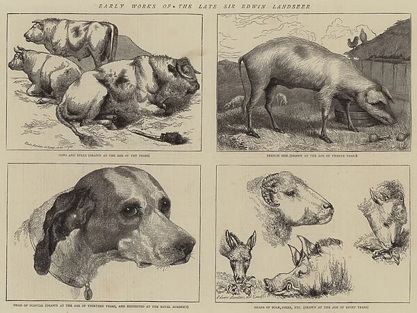 Early Works of the Late Sir Edwin Landseer (engraving)