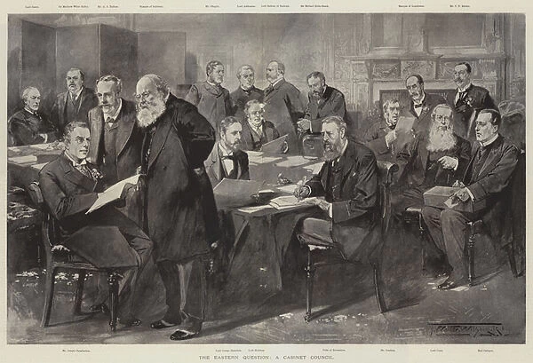 The Eastern Question, a Cabinet Council (litho)