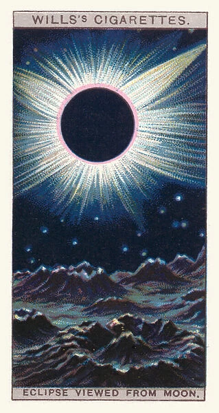 Eclipse viewed from Moon (chromolitho)