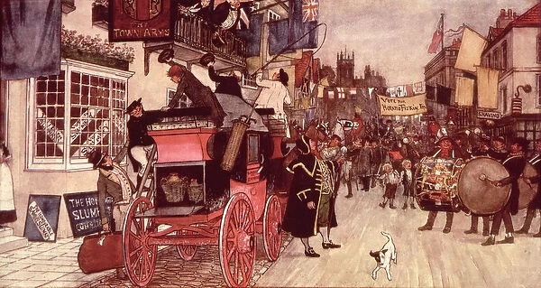 The Election Parade at Eatanswill, from The Pickwick Papers