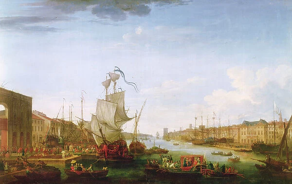 Embarkation of the Expeditionary Corps to Minorca, 26th May 1756 (oil on canvas)