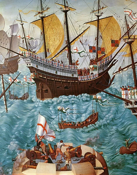 Embarkation of Henry VIII (1491-1547) on Board the Henry Grace a Dieu in 1520