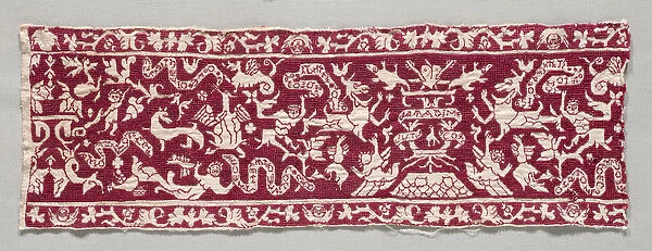 Embroidered band, 16th-17th century (silk on linen)