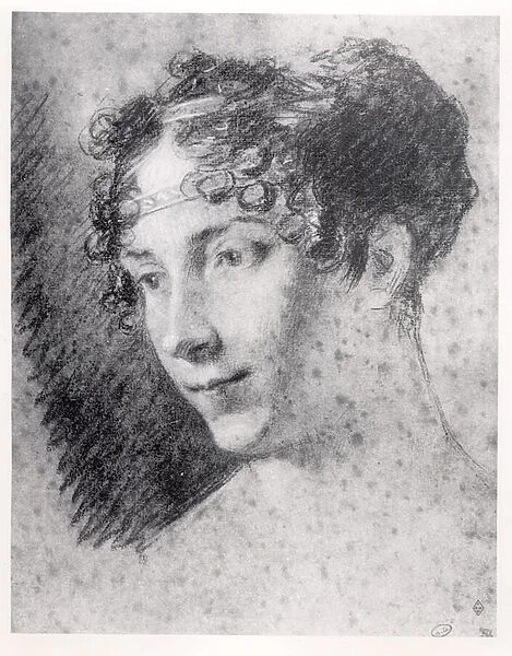 Empress Josephine (1763-1814) (charcoal on paper)