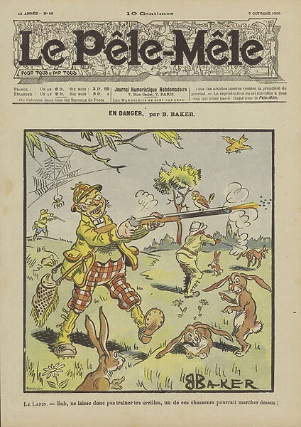 En danger. Illustration for Le Pele-Mele, 1906 (colour litho)