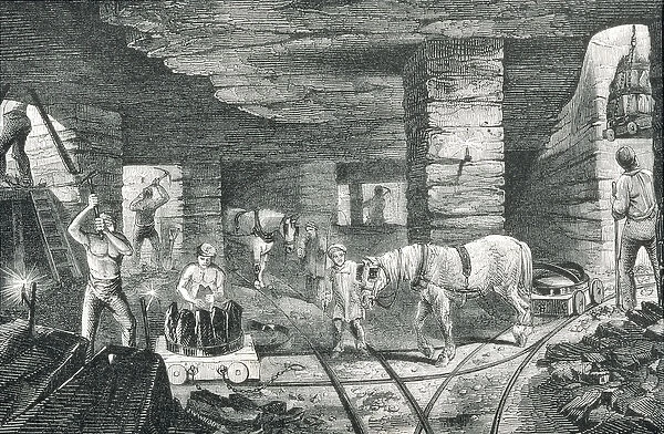 English Coal Mine from Cyclopaedia of Useful Arts & Manufactures, edited