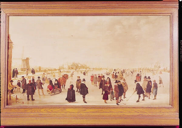 Entertainment on the Ice (oil on panel)