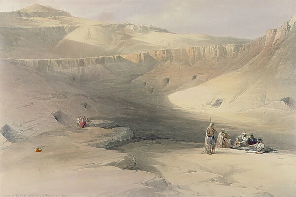 Entrance to the Valley of the Kings, from Egypt and Nubia, engraved by Louis Haghe