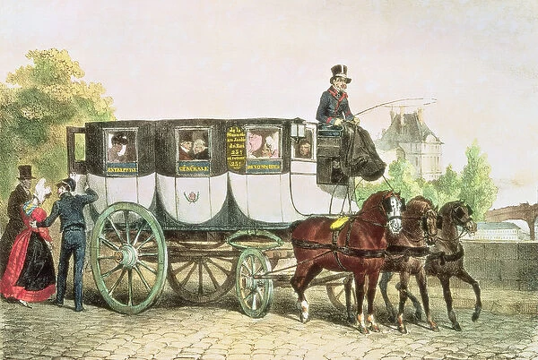 Entreprise Generale des Omnibus, coach from Monnaie to Jardin du Roi, c