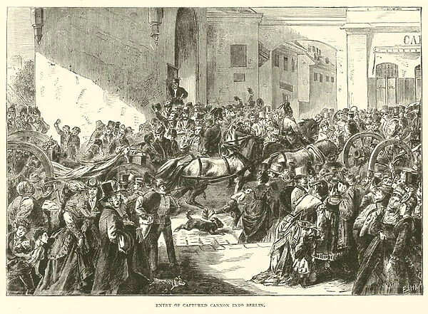 Entry of captured cannon into Berlin, September 1870 (engraving)