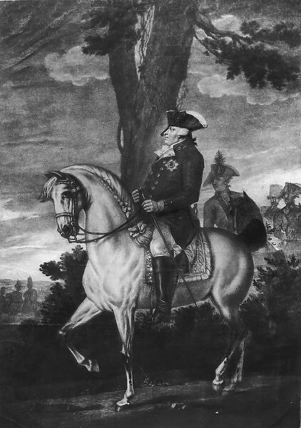 Equestrian Portrait of Frederick William II (1744-97) King of Prussia (engraving)