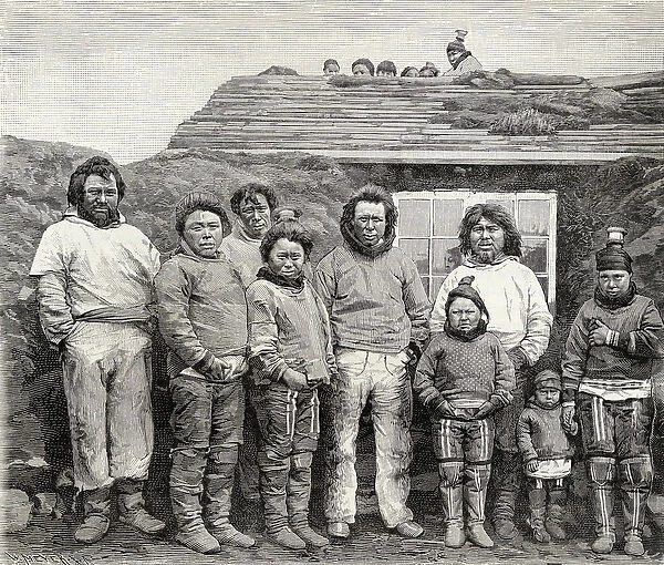 An Eskimo family, from The English Illustrated Magazine