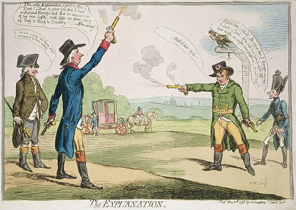 The Explanation, published by Hannah Humphrey, 1787 (hand coloured etching)
