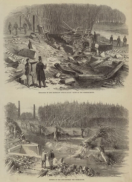 Explosion of the Hounslow Powder Mills (engraving)