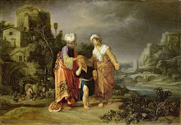 The Expulsion of Hagar, 1612 (oil on panel)