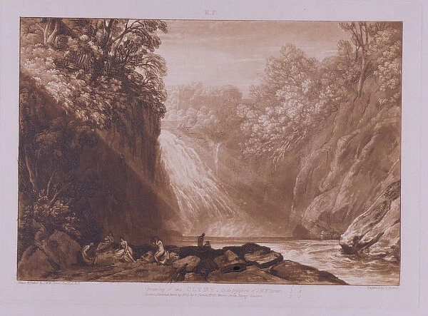 The Fall of the Clyde, engraved by Charles Turner (1773-1857), 1859-60 (etching