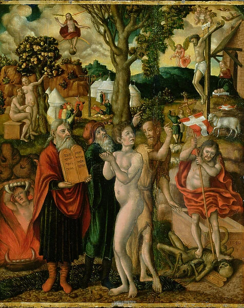 Fall and Redemption, 1540 (oil on panel)