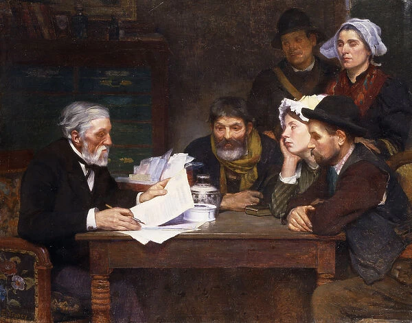 The Family Lawyer (oil on canvas)