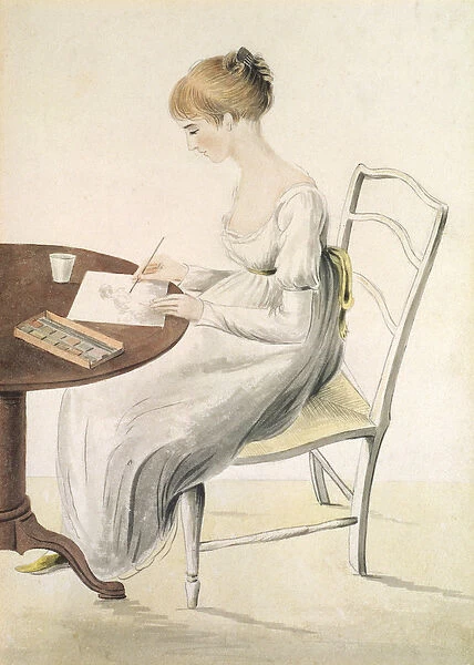 Fanny Austen-Knight (1793-1882) (w  /  c on paper)