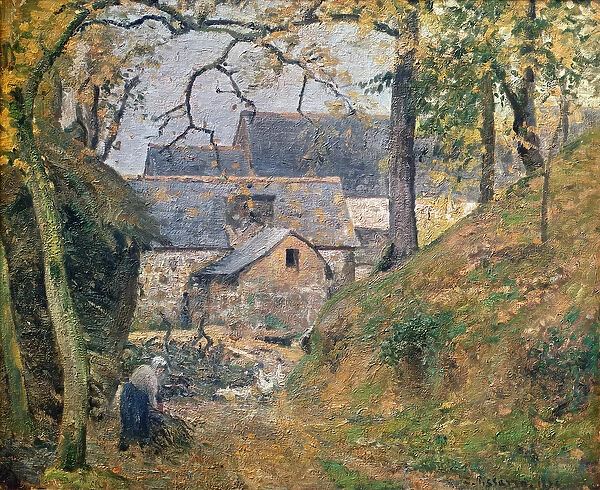 A Farm at Montfoucault, 1894 (oil on canvas)