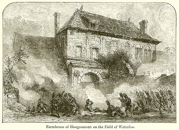 Farmhouse of Hougoumont on the Field of Waterloo (engraving)