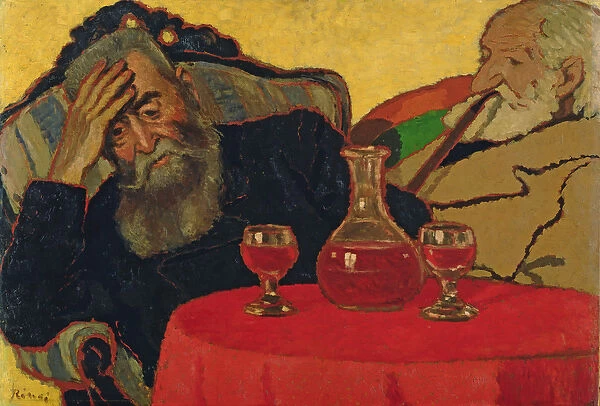 My Father with Uncle Piacsek Drinking Red Wine, 1907