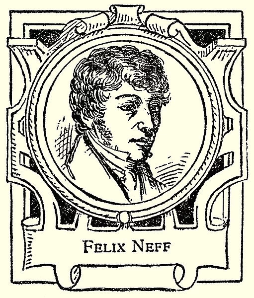 Felix Neff, illustration for The Portrait Birthday-Book, c. 1870 (litho)