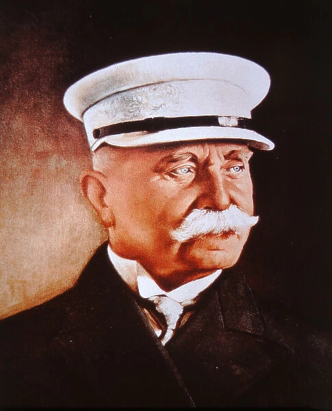 Ferdinand Count von Zeppelin (colour litho)