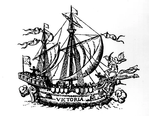 Ferdinand Magellans boat Victoria, the first to circumnavigate the world