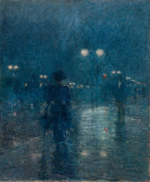 Fifth Avenue Nocturne, c. 1895 (oil on canvas)
