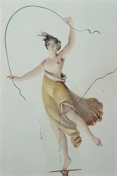 Figure from the ceiling of Empress Maria Annas Room (detail) (fresco)