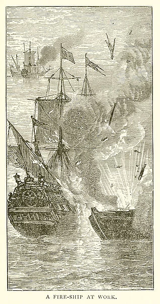 A Fire-Ship at Work (engraving)