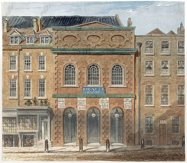 The first Opera House in the Haymarket, burnt down in 1789 (w  /  c on paper)
