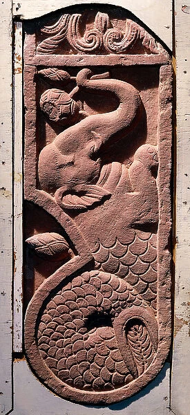 A Fish Tail Elephant. Kushan period, 1st century AD (relief)