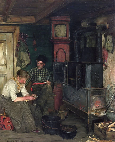 A Fishermans Home, 1894 (oil on canvas)