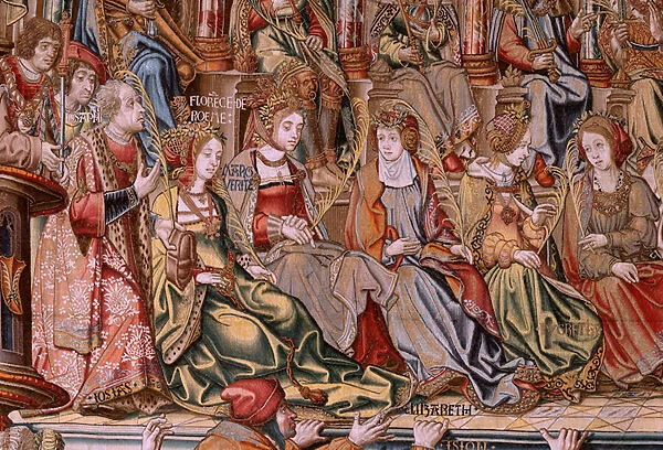 Flemish tapestry. Series The Honours. Honour (El Honor). Second tapestry in the series. Model Cartoonists from the circle of Bernard van Orley and Jan Gossaert (Mabuse). Manufacture Pieter van Aelst, Brussels. Ca 1550