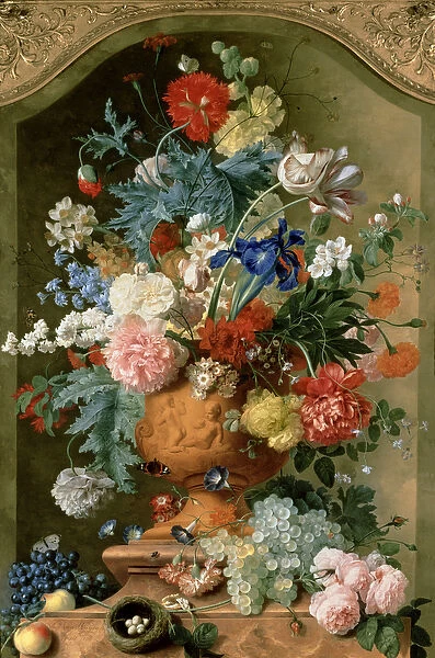 Flowers in a Terracotta Vase, 1736 (oil on canvas)
