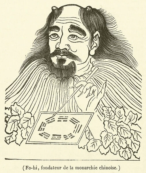 Fo-hi, fondateur de la monarchie chinoise (engraving)