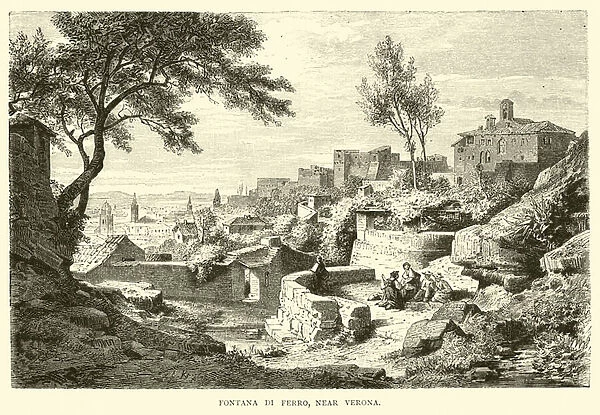 Fontana di Ferro, near Verona (engraving)