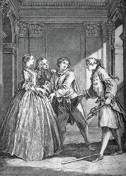 The Forced Marriage, 1896 (engraving)